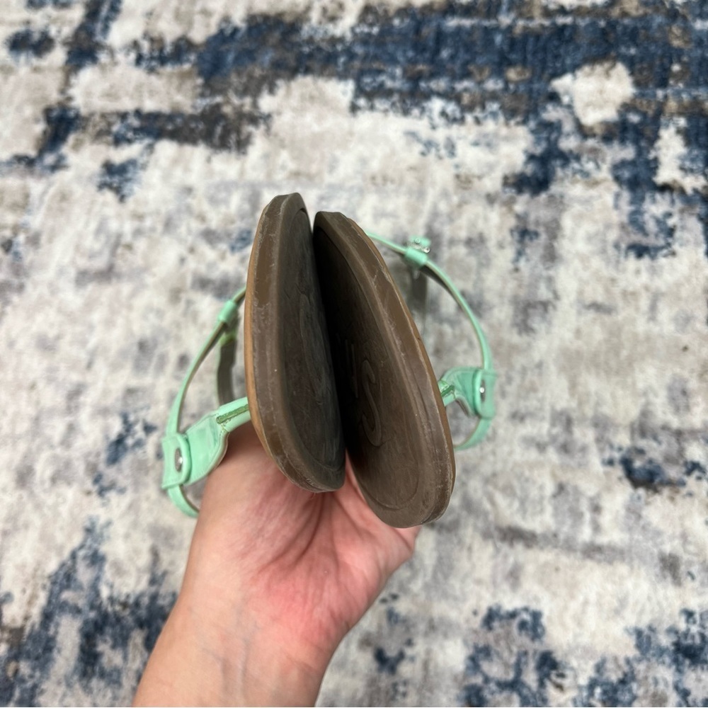 Sam Edelman Circus Cayden Sea Foam Green Business Casual Coastal Beach Sandals 7 - Picture 9 of 13